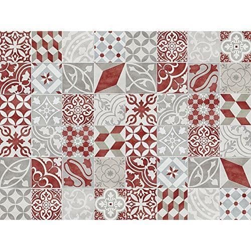 Viniliko Tapis Antique, Vinyle, Rouge, 100 x 133 x 3 cm 30674