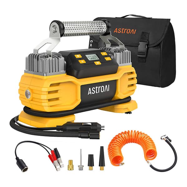 Dua AstroAI AIRUN T2 160 PSI kraftig däckkompressor