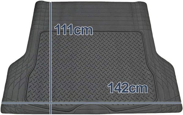 Lupex Shop - Universellt bagagerumsmatta, skärbar i gummi, svart, 142x111cm, kod. LS59