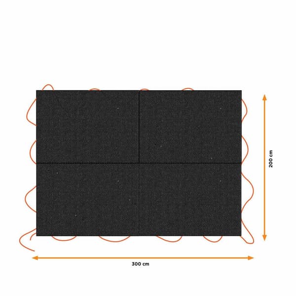 Tilhengerdeksel Black & Decker Svart 3 x 4 m