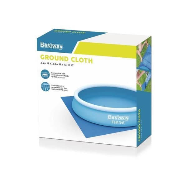 Golvmatta - BESTWAY - 396x396 cm - Syntetisk - Kompatibel med Fast Set™ och Steel Pro™