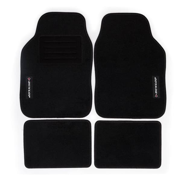Bilmattor - Dunlop - Set om 4 - Svart - Universal - 650x420mm