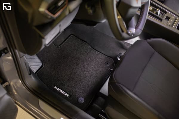 Gulvmåtter i velour Velegnet til Volkswagen Sharan II 2010-2022 1. og 2. sæderække