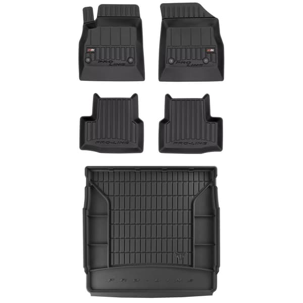 Set med gummigolvmattor och bagagerumsmattor för Opel Astra K 2015-2022 Kombi