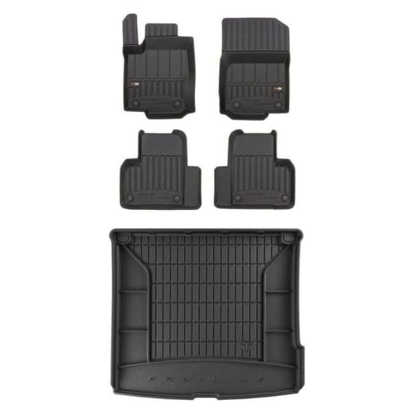 Joukko kumisia lattiamattoja ja tavaratilan mattoja varten Mercedes-Benz ML W166 2011-2015