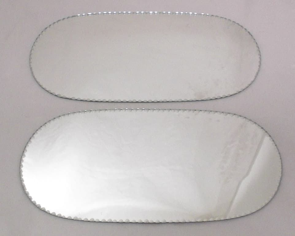 Spegelfat underlägg dekoration spegel ljusfat shabby 2-pack