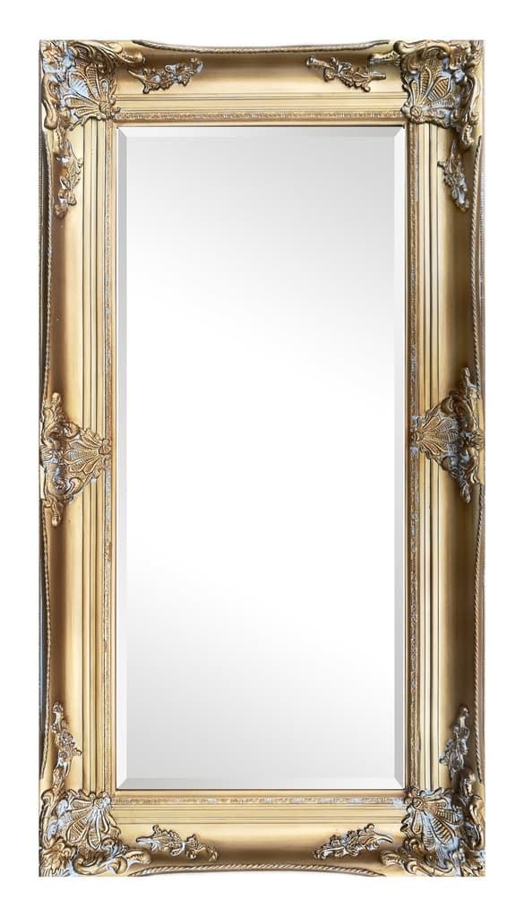 Spegel i guld, yttermått 110x60 cm