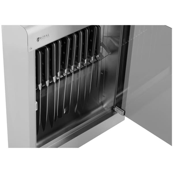 Royal Catering Knivsterilisator - 20 knivar - UV-ljus - Rostfritt stål