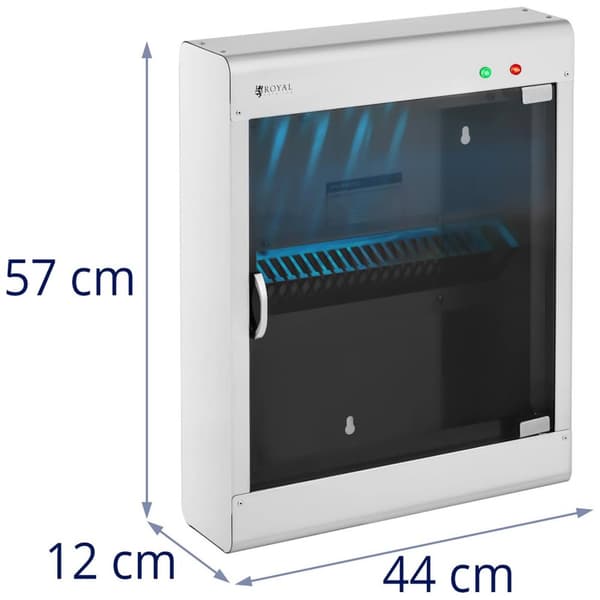 Royal Catering Knivsterilisator - 20 knivar - UV-ljus - Rostfritt stål