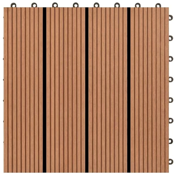 vidaXL WPC Fliser 30 x 30 cm 11stk 1m2 Brun