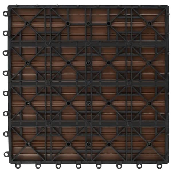 vidaXL WPC Fliser 30 x 30 cm 11stk 1m2 Brun