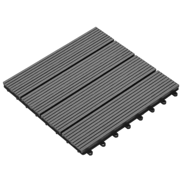 vidaXL WPC Terrassebord 30x30cm 11 stk 1m2 grå
