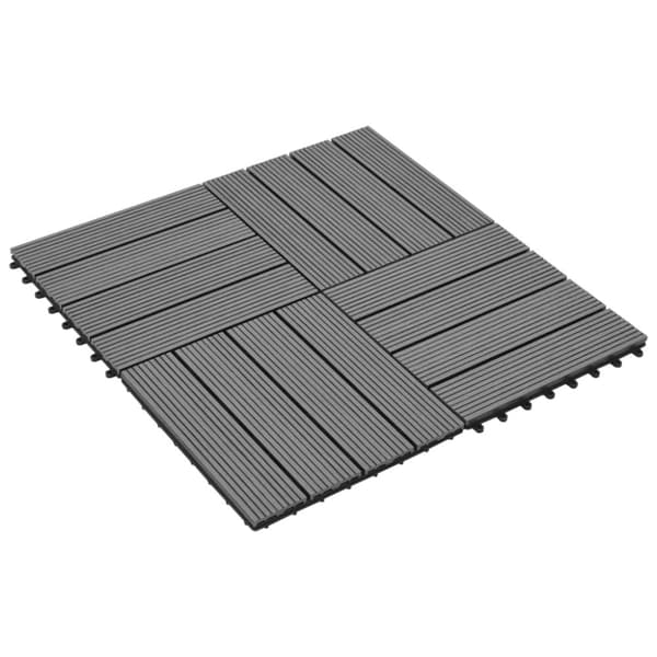 vidaXL WPC Terrassebord 30x30cm 11 stk 1m2 grå
