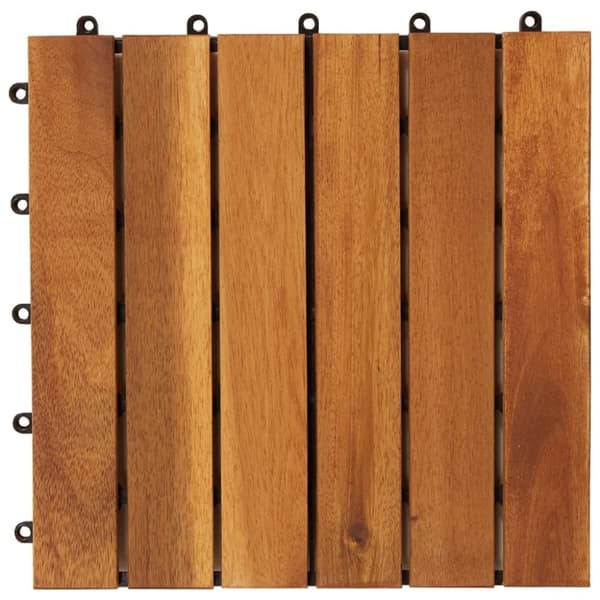 vidaXL Balkongplattor med vertikal design 30 x 30, 30 st
