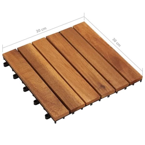 vidaXL Balkongplattor med vertikal design 30 x 30, 30 st