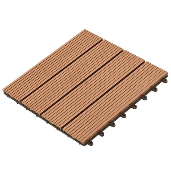 vidaXL WPC fliser 30x30cm 11 stk. 1m2 brun