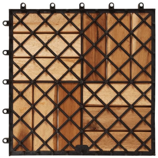 vidaXL Terrassebord 30x30 cm akasiesett med 30 stk