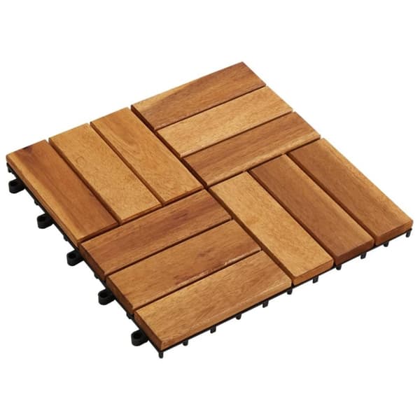 vidaXL Balkongplattor med vertikal design 30 x 30, 20 st
