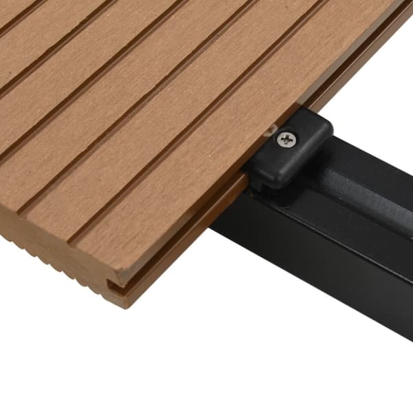vidaXL WPC massiva golvplattor med tillbehör 16 m² 2,2 m teak