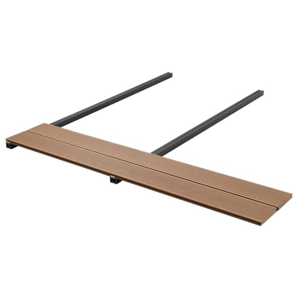 vidaXL WPC massiva golvplattor med tillbehör 10 m² 2,2 m teak