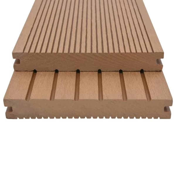 vidaXL WPC massiva golvplattor med tillbehör 10 m² 2,2 m teak
