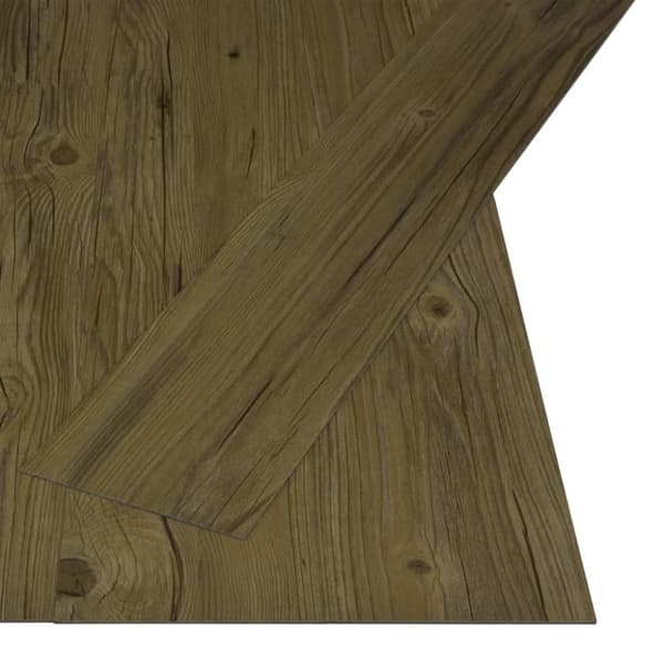 vidaXL Selvklebende gulvplanker 4,46 m² 3 mm PVC brun