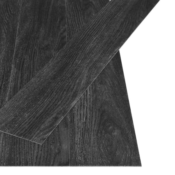 vidaXL Självhäftande golvplankor 4,46 m² 3 mm PVC ek antracit