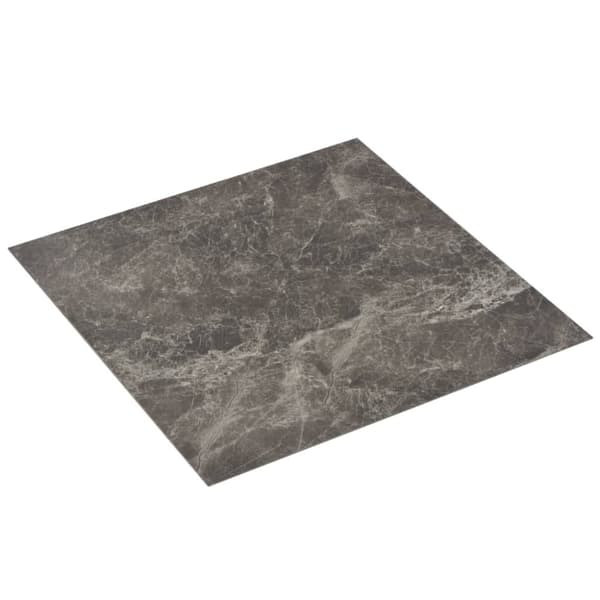 vidaXL Selvklebende PVC-gulvplanker 5,11 m² svart marmor