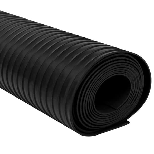 vidaXL skridsikker gulvmåtte 1,5x4 m 3 mm gummi bred rib