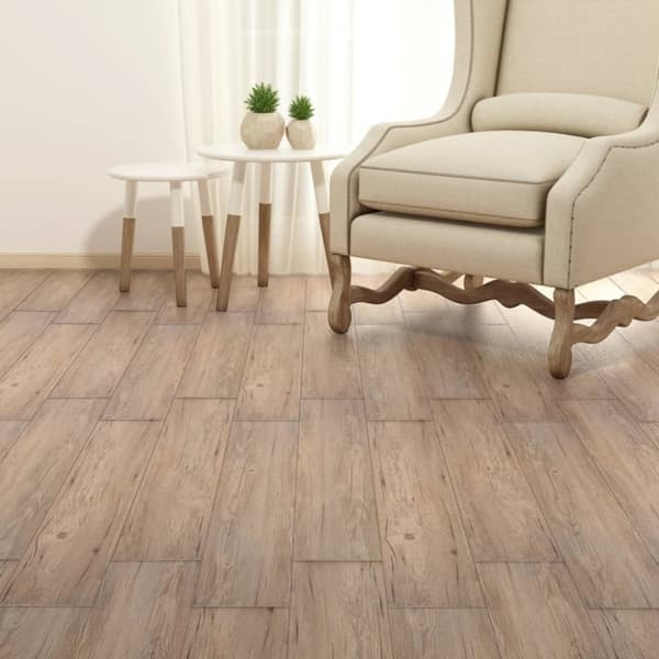 vidaXL Selvklebende gulvplanker PVC 5,02 m² 2 mm brun eik