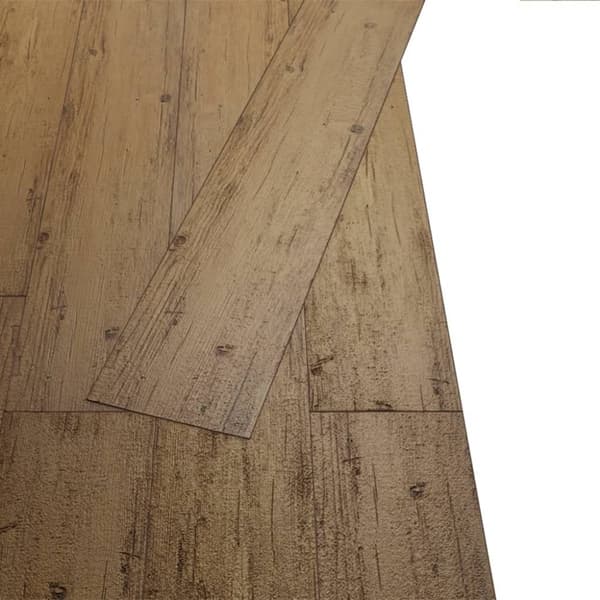 vidaXL selvhæftende PVC-gulvplanker 5,02 m² 2 mm valnød brun