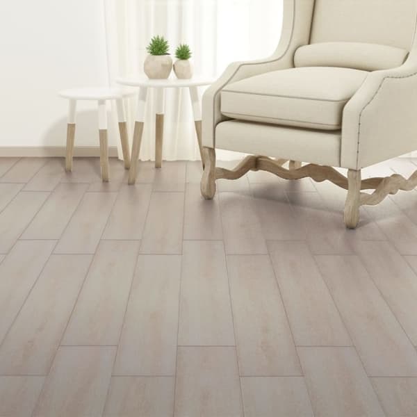 vidaXL Selvklebende PVC gulvplanker 5,02 m² 2 mm klassisk hvit eik