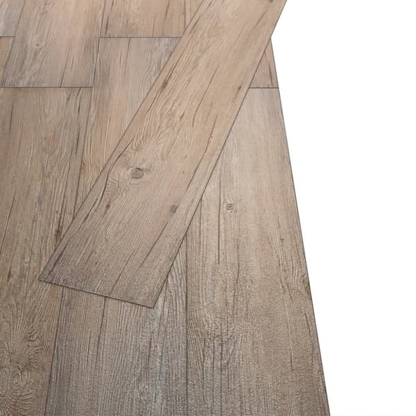 vidaXL Ej självhäftande PVC-golvplankor 5,26 m² 2 mm ek brun