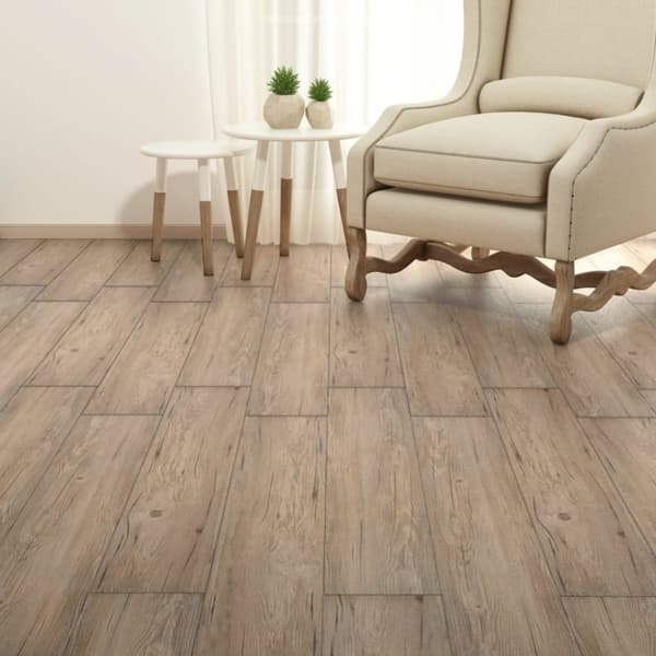 vidaXL Ej självhäftande PVC-golvplankor 5,26 m² 2 mm ek brun