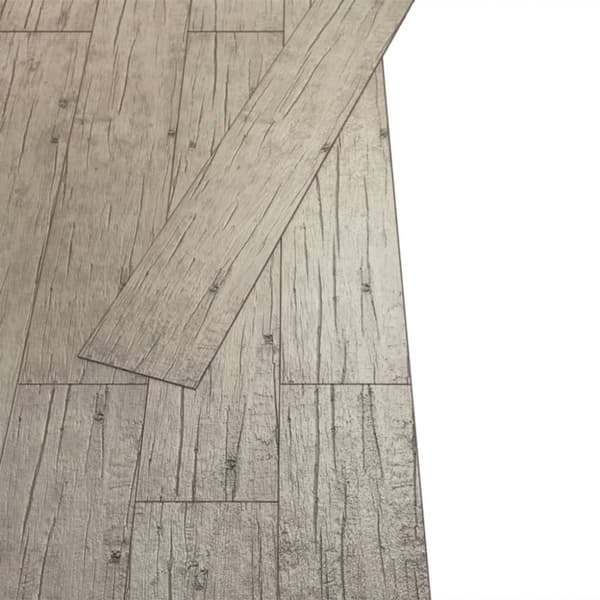 vidaXL Självhäftande PVC-golvplankor 5,02 m² 2 mm ekfärgad