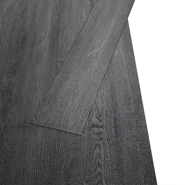 vidaXL Selvklebende PVC gulvplanker 5,02 m² 2 mm svart og hvit