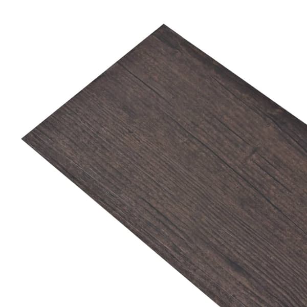 vidaXL Selvklebende gulvplanker PVC 5,02 m² 2 mm mørkebrun