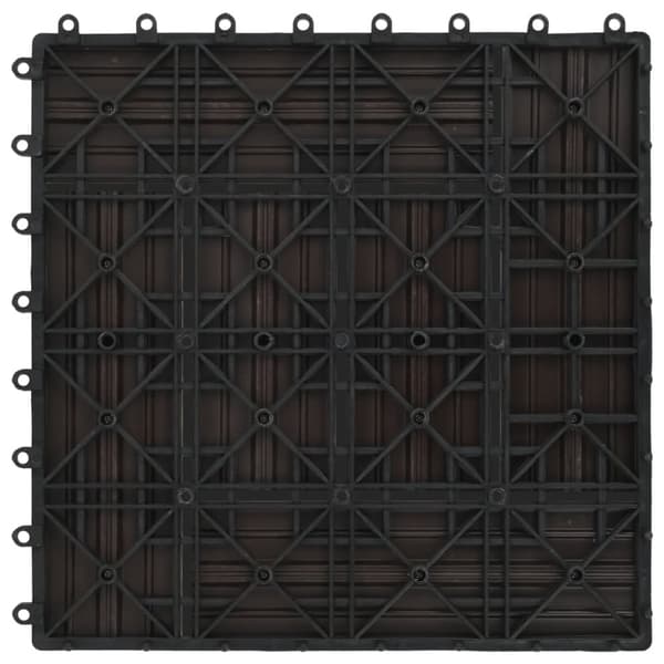 vidaXL terrassefliser 11 stk. WPC 30 x 30 cm 1 m2 mørkebrun