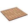 Pikkukuva 2 / 6: vidaXL Lattialaatat 11 kpl WPC 30x30 cm 1 m² tiikin värinen