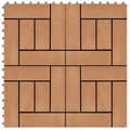 Pikkukuva 1 / 6: vidaXL Lattialaatat 11 kpl WPC 30x30 cm 1 m² tiikin värinen