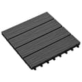 Pikkukuva 3 / 6: vidaXL Lattialaatat 11 kpl puumuovikomposiitti 30x30 cm 1 m² musta