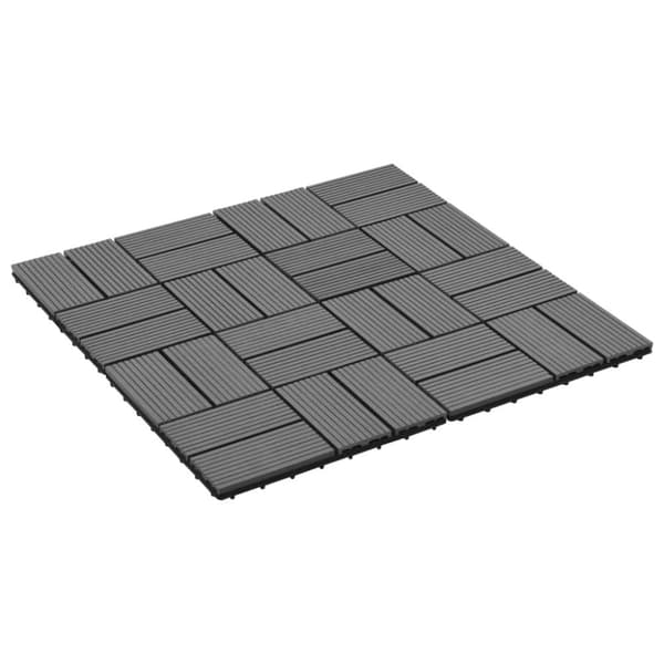 vidaXL Terrassebord 11 stk WPC 30x30 cm 1 kvm grå
