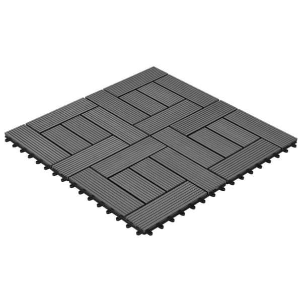 vidaXL Terrassebord 22 stk 30x30 cm 2 kvm WPC grå