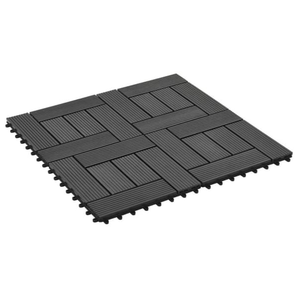 vidaXL Terrassebord 22 stk 30x30 cm 2 kvm WPC svart