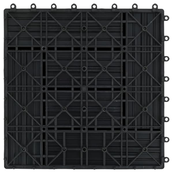 vidaXL terrassefliser 22 stk. 30 x 30 cm 2 m2 WPC sort