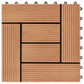 Pikkukuva 5 / 6: vidaXL Lattialaatat 22 kpl 30x30cm 2 m² puukomposiitti tiikinvärinen