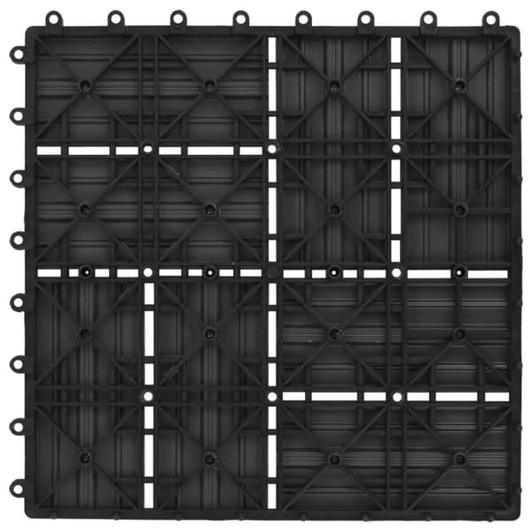vidaXL terrassefliser 22 stk. 30 x 30 cm 2 m2 WPC sort