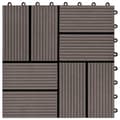 Pikkukuva 5 / 6: vidaXL Lattialaatat 22 kpl 30x30cm 2 m² puukomposiitti tummanruskea