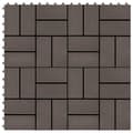Pikkukuva 1 / 6: vidaXL Lattialaatat 22 kpl 30x30cm 2 m² puukomposiitti tummanruskea