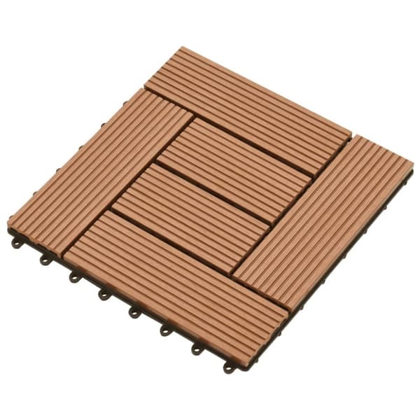 vidaXL terrassefliser 22 stk. 30 x 30 cm 2 m2 WPC brun